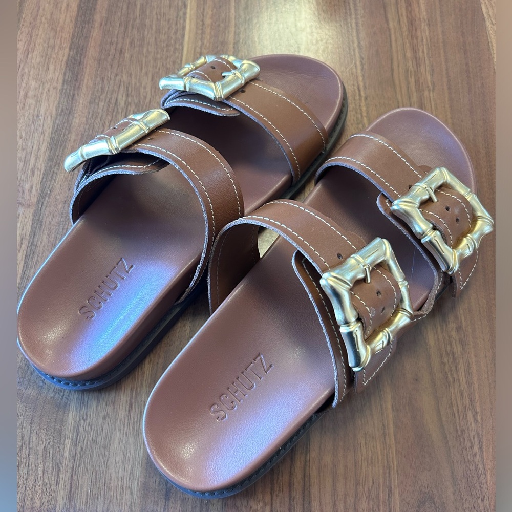 SCHUTZ Enola Sporty Leather Sandal